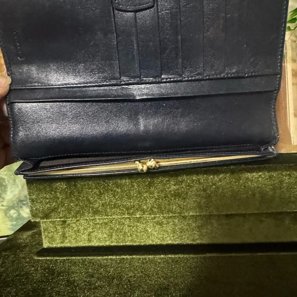 Coach Navy Blue Leather Wallet (Vintage) - Picture 11 of 15